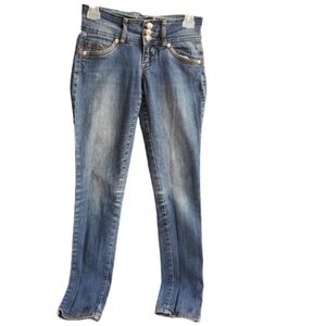 Papaya Low Rise Dark Wash Skinny Jeans Sz 1